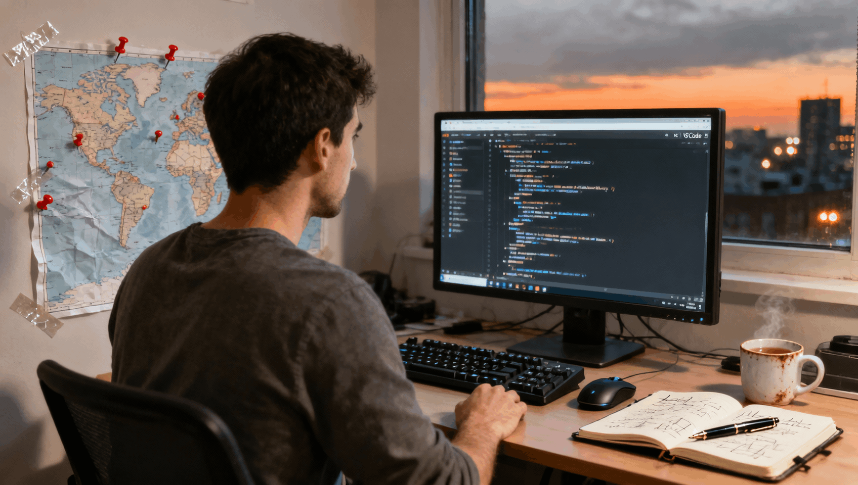 Chuan — digital nomad developer workspace